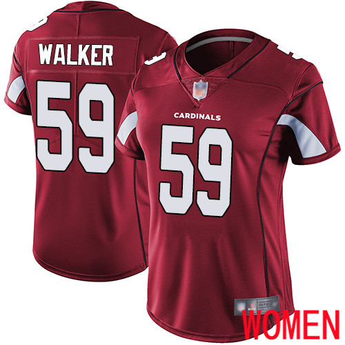 Arizona Cardinals Limited Red Women Joe Walker Home Jersey NFL Football 59 Vapor Untouchable